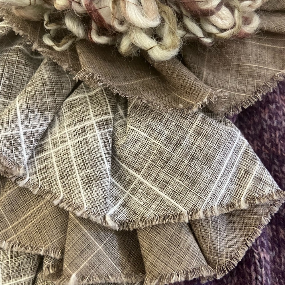 Anthropologie Moth Adler Applique Corsage Flower Crop Vest Shrug Wrap - Picture 7 of 11
